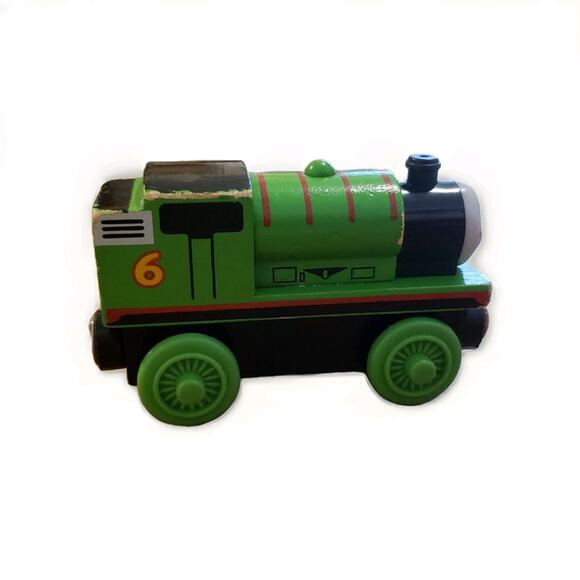 Thomas & Friends Wooden Railway Percy Engine Learning Curve Green #6 Train - Picture 4 of 6